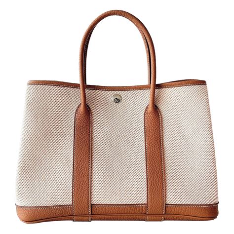 hermes garden party canvas or leather|hermes picotin or garden party.